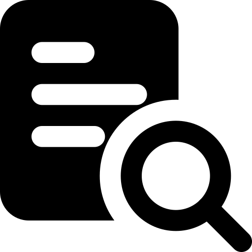 icon of document with magnifying glass