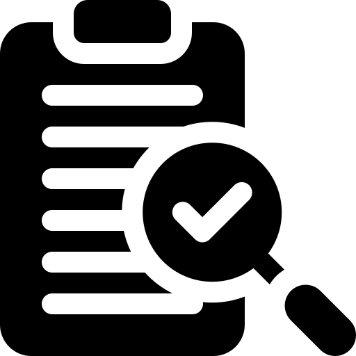 icon of document and magnifying glass